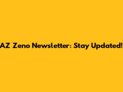 AZ Zeno Newsletter: Stay Updated!