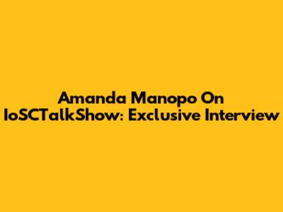 Amanda Manopo On IoSCTalkShow: Exclusive Interview