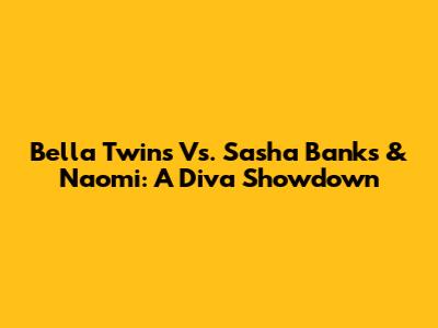 Bella Twins Vs. Sasha Banks & Naomi: A Diva Showdown