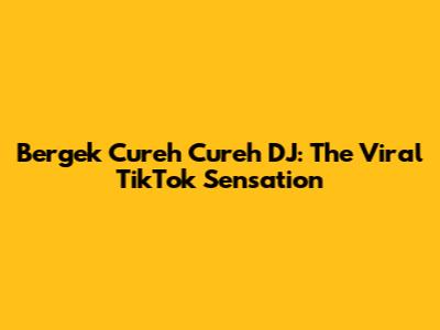 Bergek Cureh Cureh DJ: The Viral TikTok Sensation