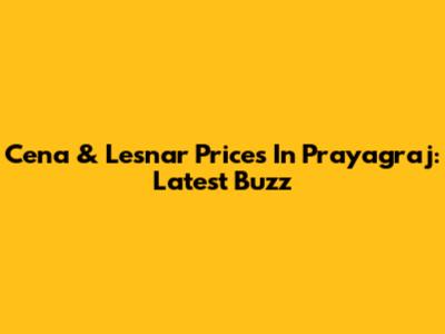 Cena & Lesnar Prices In Prayagraj: Latest Buzz