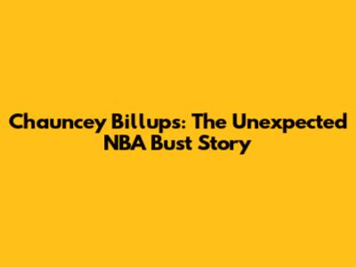 Chauncey Billups: The Unexpected NBA Bust Story