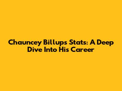 Chauncey Billups Stats: A Deep Dive Into His Career