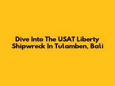 Dive Into The USAT Liberty Shipwreck In Tulamben, Bali