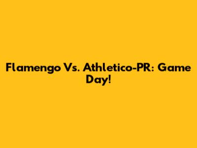 Flamengo Vs. Athletico-PR: Game Day!