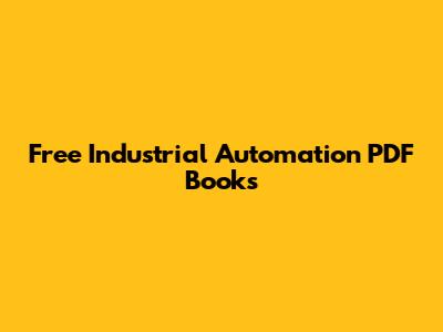 Free Industrial Automation PDF Books