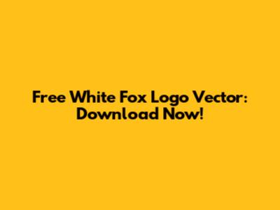 Free White Fox Logo Vector: Download Now!