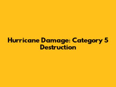 Hurricane Damage: Category 5 Destruction