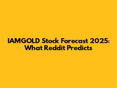 IAMGOLD Stock Forecast 2025: What Reddit Predicts