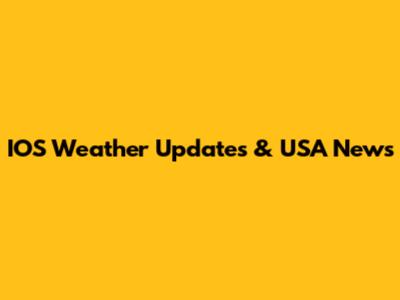 IOS Weather Updates & USA News