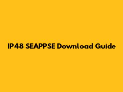 IP48 SEAPPSE Download Guide