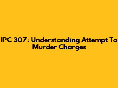 IPC 307: Understanding Attempt To Murder Charges