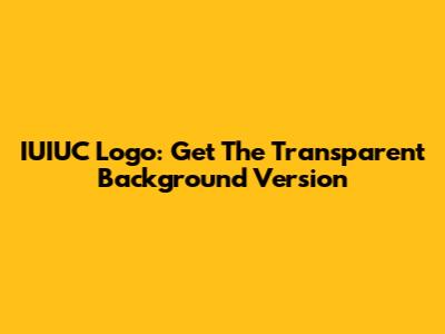 IUIUC Logo: Get The Transparent Background Version