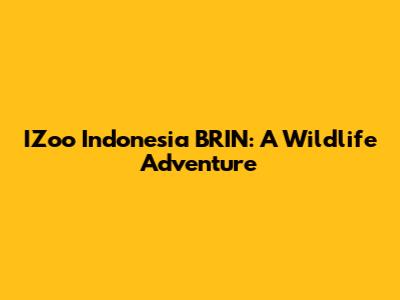 IZoo Indonesia BRIN: A Wildlife Adventure