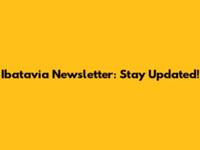 Ibatavia Newsletter: Stay Updated!