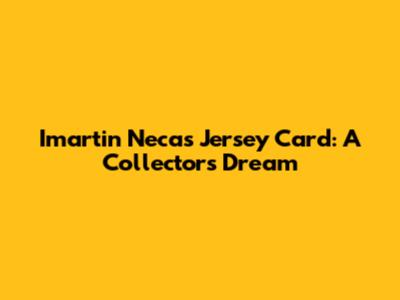 Imartin Necas Jersey Card: A Collector's Dream