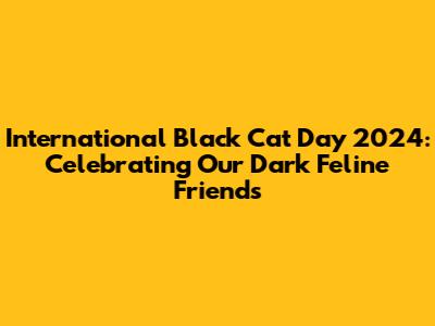 International Black Cat Day 2024: Celebrating Our Dark Feline Friends