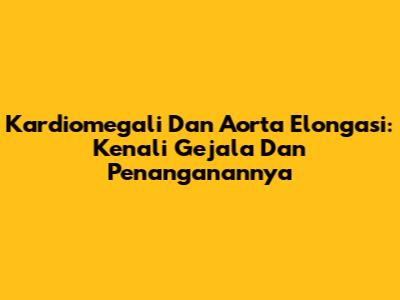 Kardiomegali Dan Aorta Elongasi: Kenali Gejala Dan Penanganannya