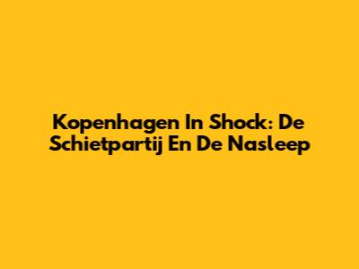 Kopenhagen In Shock: De Schietpartij En De Nasleep