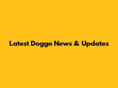 Latest Doggo News & Updates
