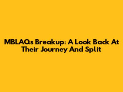 MBLAQ's Breakup: A Look Back At Their Journey And Split