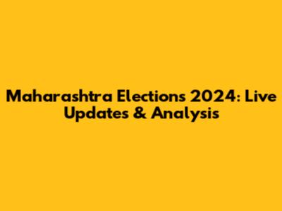Maharashtra Elections 2024: Live Updates & Analysis