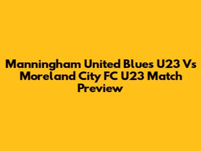 Manningham United Blues U23 Vs Moreland City FC U23 Match Preview
