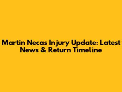 Martin Necas Injury Update: Latest News & Return Timeline