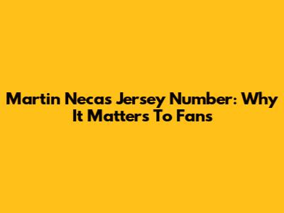Martin Necas Jersey Number: Why It Matters To Fans