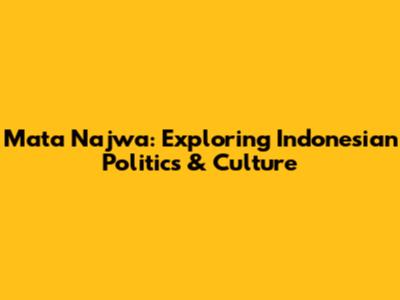 Mata Najwa: Exploring Indonesian Politics & Culture