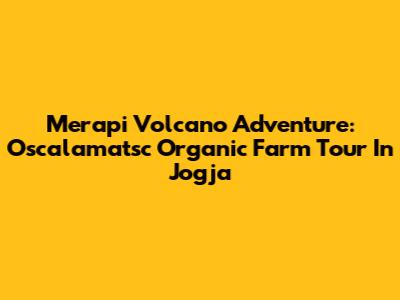 Merapi Volcano Adventure: Oscalamatsc Organic Farm Tour In Jogja
