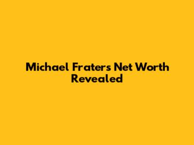 Michael Frater's Net Worth Revealed