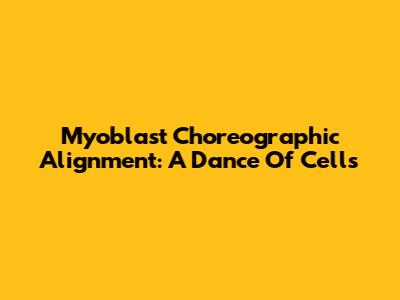 Myoblast Choreographic Alignment: A Dance Of Cells
