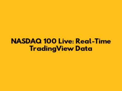 NASDAQ 100 Live: Real-Time TradingView Data