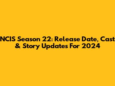 NCIS Season 22: Release Date, Cast & Story Updates For 2024