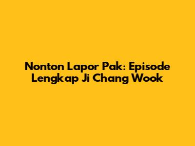 Nonton Lapor Pak: Episode Lengkap Ji Chang Wook
