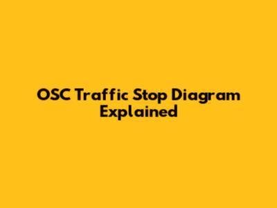 OSC Traffic Stop Diagram Explained