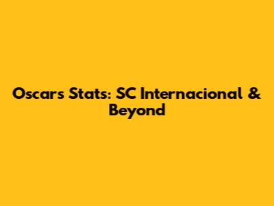 Oscar's Stats: SC Internacional & Beyond