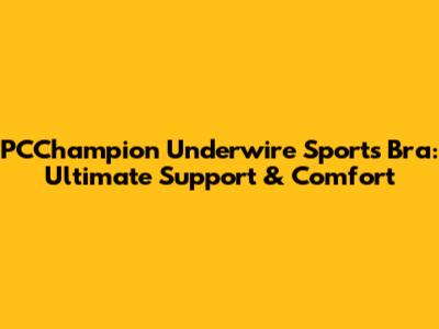 PCChampion Underwire Sports Bra: Ultimate Support & Comfort