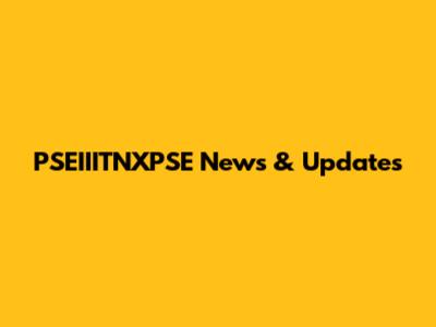 PSEIIITNXPSE News & Updates