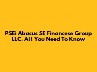 PSEi Abacus SE Financese Group LLC: All You Need To Know
