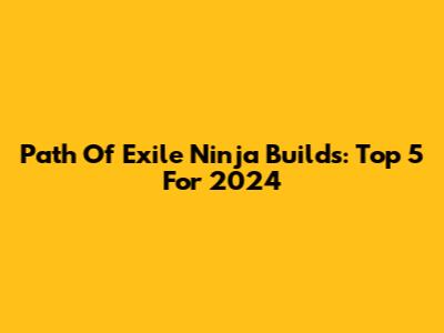 Path Of Exile Ninja Builds: Top 5 For 2024