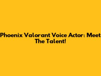 Phoenix Valorant Voice Actor: Meet The Talent!