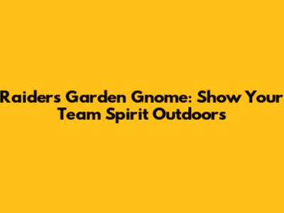 Raiders Garden Gnome: Show Your Team Spirit Outdoors