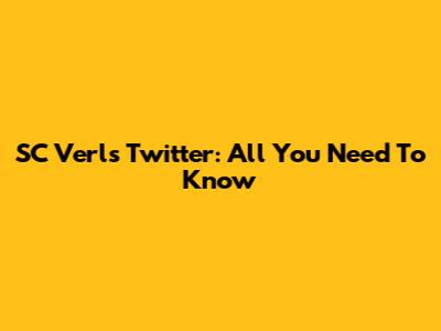 SC Verl's Twitter: All You Need To Know