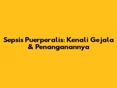Sepsis Puerperalis: Kenali Gejala & Penanganannya