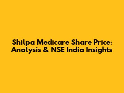 Shilpa Medicare Share Price: Analysis & NSE India Insights
