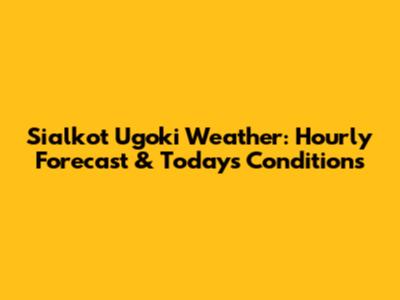 Sialkot Ugoki Weather: Hourly Forecast & Today's Conditions