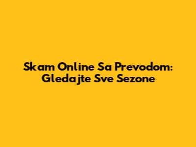 Skam Online Sa Prevodom: Gledajte Sve Sezone