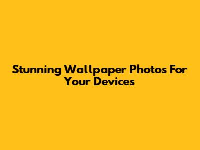 Stunning Wallpaper Photos For Your Devices